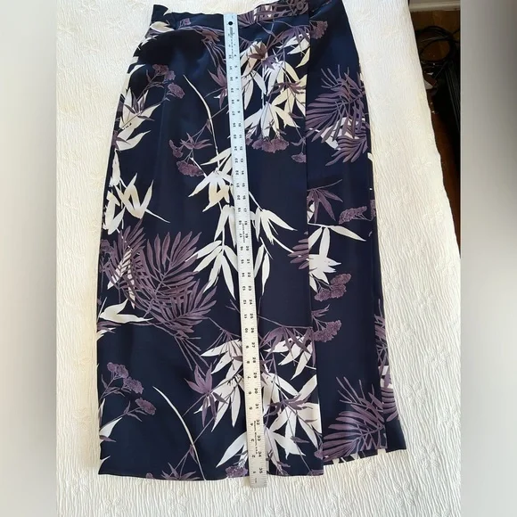 Chaus maxi skirt pencil navy purple size 14 NWT - Picture 10 of 10